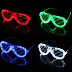 4 stk. LED-briller, der lyser, blinkende LED Cyberpunk-briller til