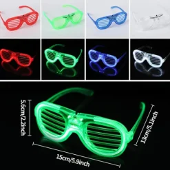 4 stk. LED-briller, der lyser, blinkende LED Cyberpunk-briller til