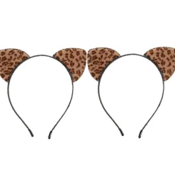 2 stk. Leopard Katteøre-hårbånd Cosplay Fest-hårbånd Leopard Øre-hårbånd Leopard 16.00X14.50X0.50CM