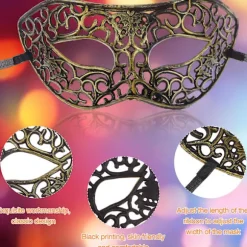 32 stk. Mardi Gras Maske Maskerade Maske Vintage Antik Maske Med Guld Sølv
