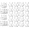 30 stk. maskerade blank maske Katte masker Kostume Cosplay maske Lav din egen umalede katte maske - Perfekt
