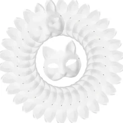 30 stk. maskerade blank maske katte masker kostume cosplay maske lav din egen umalede katte maske CJY