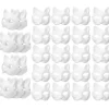 30 stk. Maskerade Blanke Maske Kattemasker Kostume Cosplay Maske Lav din egen umalet kattemaske