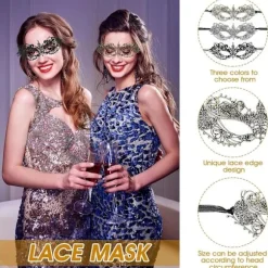 3 stk. Maskerade masker til voksne, Mystiske sjove blonde masker til par Kvinder Mænd Blonde hovedbeklædning Udklædning til kostumer