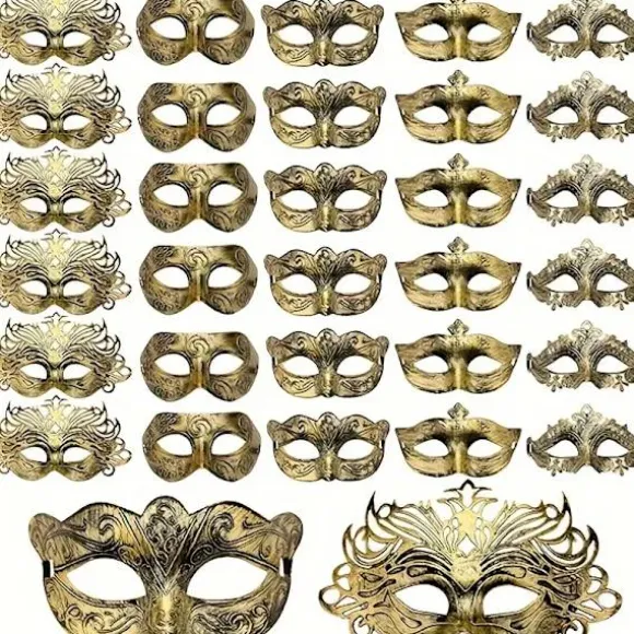 30 stk. Maskerade Masker til Valentinsdag - Perfekt til Kostumefester & Håndværk, Perfekt til Værelsesindretning