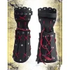 2 stk. middelalderlig samurai læder rustning armbeskytter bueskydning arm beskyttelse ridder handske håndledsrem steampunk lange handsker vambraces（sort） | Fyndiq
