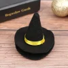 2 stk. Miniature Dukkehus Filt Heksehatte Til Halloween Dukkehus