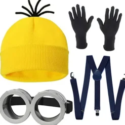 4 stk. Minions Halloween Kostumetilbehør til Voksne-FA- Black