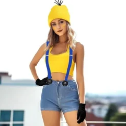 4 stk. Minions Halloween Kostumetilbehør til Voksne-FA- Black