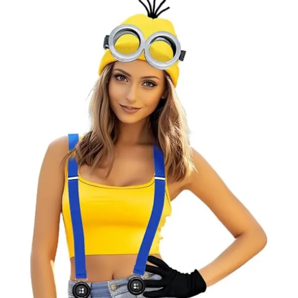 4 stk. Minions Halloween Kostume Tilbehør til Voksne Light Blue