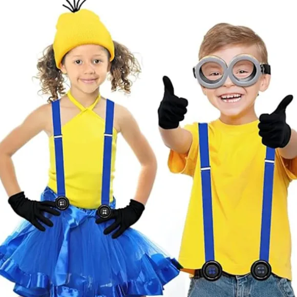 4 stk. Minions Halloween Kostume Tilbehør til Voksne Light Blue