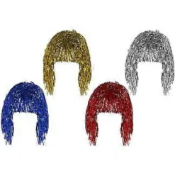 4 stk. Mode Folie Glitter Parykker Hårparykker Cosplay Parykker Unisex Hårparykker til Fest