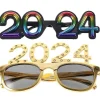 2 stk. Nytårsbriller 2024 - Festartikler 2024 Nytårsfest Sjove solbriller Nyhedsbriller