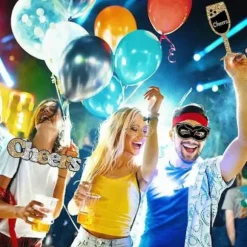 30 stk. Party Fotoboks Rekvisitter - Guld 1