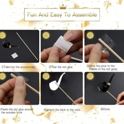 30 stk. Party Photo Booth Props Glitter Prom Photobooth Kit Fødselsdags Photo Booth Tilbehør Overskæg Læbestift Slips Briller Party