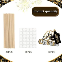 30 stk. Party Photo Booth Props Glitter Prom Photobooth Kit Fødselsdags Photo Booth Tilbehør Overskæg Læbestift Slips Briller Party