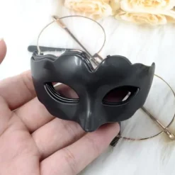 12 STK Plast Mini Maske Nadver Lille Maskerade Maske Dekorativ kage