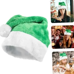 5 stk. plys julehat kostumer til mænd Komfortable julehatte Julefrokost hat Julemandshat Julekostume Varm julehat Kort plys