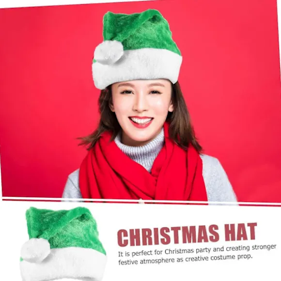 5 stk. plys julehat kostumer til mænd Komfortable julehatte Julefrokost hat Julemandshat Julekostume Varm julehat Kort plys