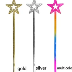 2 stk. prinsesse-fe-tryllestave, glitrende engle-tryllestave til piger og voksne, cosplay-tøjtilbehør til pigekostume, fødselsdagsfest, bryllup, halloween color | Fyndiq