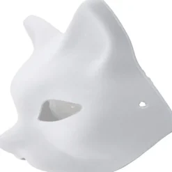 20 stk. Rævemasker Therianmasker lavet af hvidt papir til DIY-maling fox mask