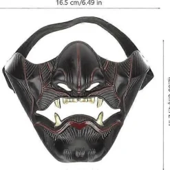 1 stk. Samurai Maske Ghost of Tsushima Maske Ond Dæmon Kabuki Samurai Oni Maske til Halloween Festrekvisitter