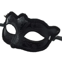 1 stk. Sex Ladies Masquerade Ball Maske Venetiansk Fest Øjenmaske Karneval Fest Dekoration Sort，Halloween, Kostumefester