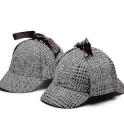 1 stk. Sherlock Holmes Detektiv Beret Unisex Cosplay Tilbehør (d-583-a)-r (FMY) grey
