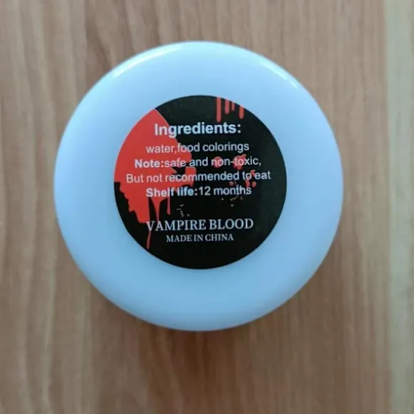 3 stk. Simuleret Blod Plasma Pasta Halloween Makeup White