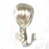 1 stk. Smuk voksen paryk, lyse blonde fletninger, udklædning