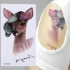 1 stk. Sort Vandtæt Midlertidig Tatoveringsmærkat på Krop Ben Vandoverførsel Sexet Blonde Strømpe Falsk Flash Tatovering til Pige Kvinder