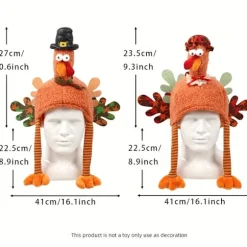 1 stk./2 stk. Thanksgiving 3D kalkunhat dekoration, velegnet til mænd og kvinder, lyst hat dekoration, velegnet til Thanksgiving-fester, Thanksg 1... | Fyndiq