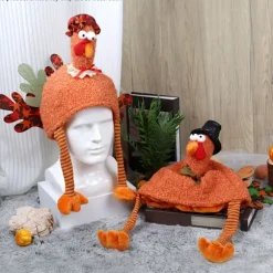 1 stk./2 stk. Thanksgiving 3D kalkunhat dekoration, egnet til mænd og kvinder, plys hat dekoration, egnet til Thanksgiving fester, Thanksg (FMY) 2pcs Female+male | Fyndiq