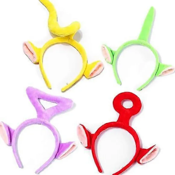 4 stk. Tegneseriefigurer Pandebånd Tinky Winky, Po, Laa-Laa, Dipsy Udklædningskostume Hårbånd Fødselsdagstilbehør