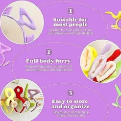 4 stk. Tegneseriefigurer Pandebånd Tinky Winky, Po, Laa-Laa, Dipsy Udklædningskostume Hårbånd Fødselsdagstilbehør