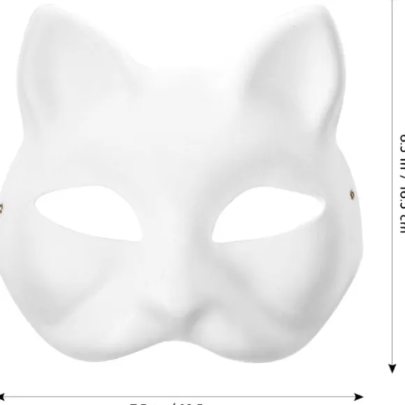 10 stk. Therian-maske Kat Ræv Maske Therian Halloween Maske Therian Kostume til Børn Voksne Tom Maske til Julefest &