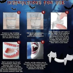 4 Stk. Udtrækkelige Vampyrtænder Sæt Teleskopiske Tænder Vampyrtænder Falske Gebis til Halloweenfest