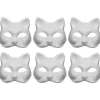 6 stk. Ufærdige Kat Cosplay Masker Tegneserie Papirmaske Voksen Maskerade Festartikler
