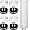 5 stk. Vampyr Fang Kit 4 Størrelser Custom Fangs Vampyr Tænder Falske Gebisser med 1 Tube Tænder Pellets Klæbemiddel til Cosplay Fest Rekv.