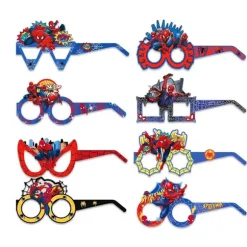 6~8 stk./sæt Disney Lilo & Stitch Fest Dekoration Papir Briller Masker Foto Cosplay Rekvisitter Børns Glædelig Fødselsdagsfest Forsyning 8PCS Spiderman Set | Fyndiq