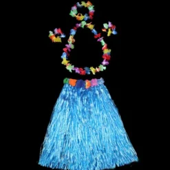 5 stk/sæt Hawaii Fancy Dress Græsnederdel BLÅ blue