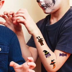 10 stk./sæt PVC Tatoveringsmærke Iøjnefaldende Horror Visuel Effekt DIY Falsk Kropstatovering til Fest 3