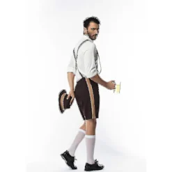 3 stk./sæt Voksen Mands Oktoberfest Kostume Tysk Bayerisk Oktoberfest Festival Øl Lederhosen Tøj XXL
