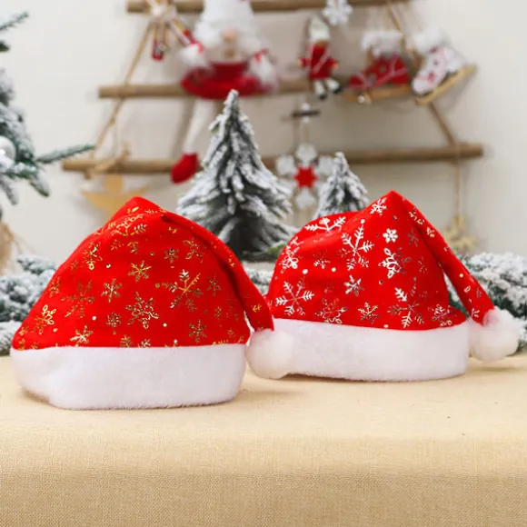 2 stykker julepynt julehat varm blomst snefnug