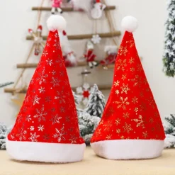 2 stykker julepynt julehat varm blomst snefnug