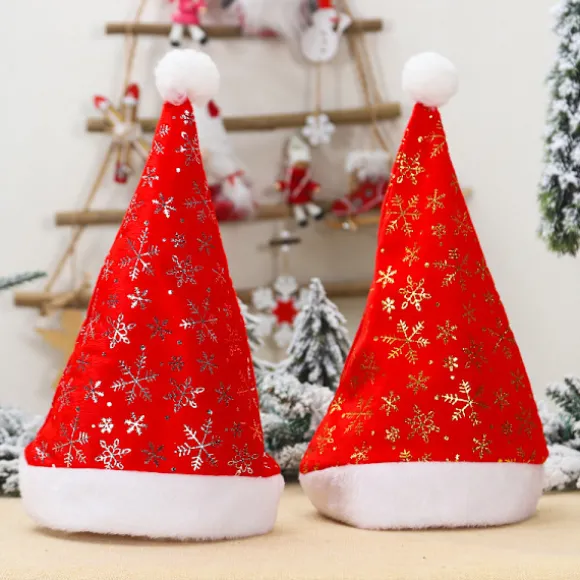 2 stykker julepynt julehat varm blomst snefnug