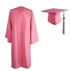 2025 Voksen Lynlås Universitet Akademisk Dimissionskåbe Mortarboard Hue-WELLNGS Pink S