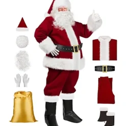 1 XXL Julemandskostume Santadragt Voksne Mænd Sa,ZQKLA