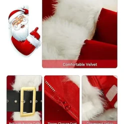 1 XXL Julemandskostume Santadragt Voksne Mænd Julemandskostume til Mænd Kvinder Santa O