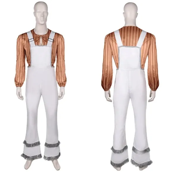 ABBA-kostume Cosplay-udklædning ABBA Girl Anni Agnetha Benny Bjorn Cosplay 70'er Dame Herre Vintage Skjorte Halloween Karneval Kostume S{FY} S Bjorn | Fyndiq
